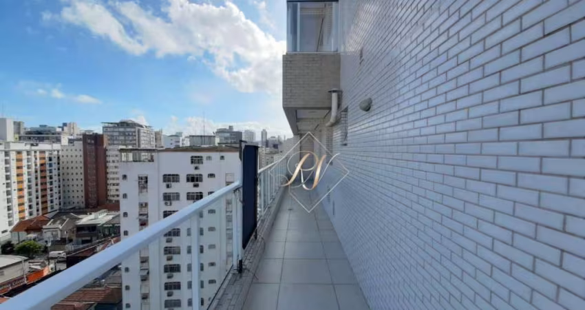 OPORTUNIDADE!!! À 1 QUADRA DA PRAIA, APARTAMENTO GARDEN COM ENORME SACADA, LAZER COMPLETO, VAGA DEMARCADA, NO BAIRRO BOQUEIRÃO EM SANTOS!!!