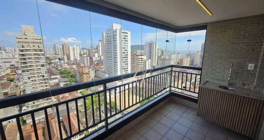 Maravilhoso apartamento, andar alto, sol da manhã, com sacadas e a 3 quadras da praia do Bairro do Embaré !!!