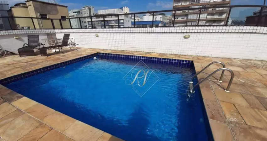 Quadra da praia!! excelente apartamento, 2 dormitórios, andar alto, vaga demarcada, boqueirão em santos!!!