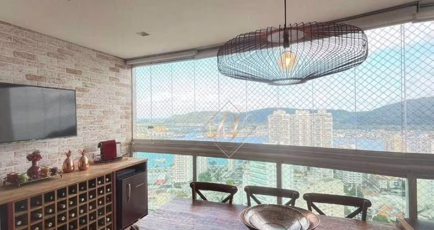 PORTEIRA FECHADA!!!! FINO ACABAMENTO, VISTA MAR, VARANDA GOURMET FECHADA EM VIDROS, LAZER COMPLETO NA CIDADE DE SANTOS!!!