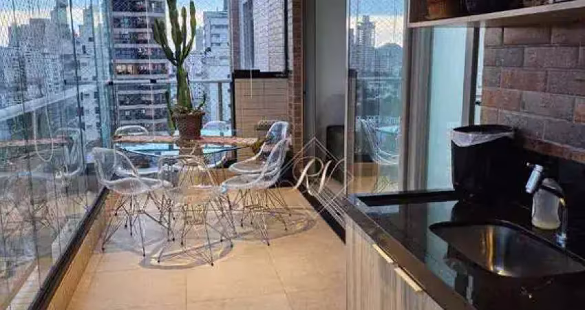 Maravilhoso apartamento, andar alto, vista livre, mobiliado e prédio com lazer completo, a uma quadra da praia na aparecida!!!