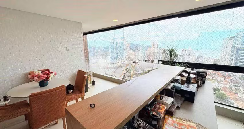 Apartamento com 3 dormitórios à venda, 120 m² por r$ 1.900.000,00 - aparecida - santos/sp