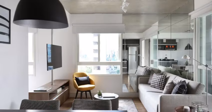 Excelente studio mobiliado - varanda - lazer - localização privilegiada