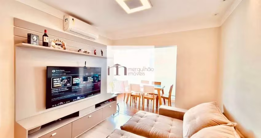 Apartamento à venda, andar alto, 3 dormitórios, campo grande, santos