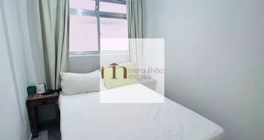 Apartamento 1 dormitório, quadra da praia, boqueirão, santos