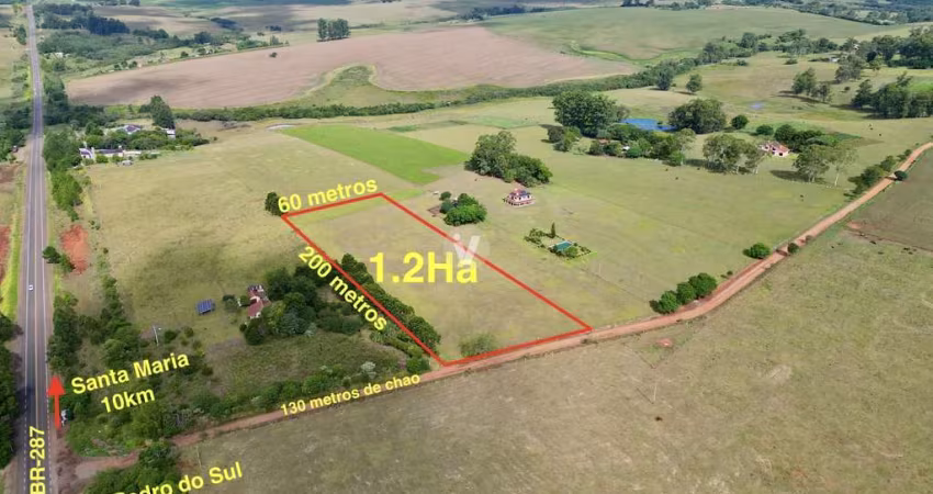 ÁREA RURAL IDEAL PARA CHÁCARA! 100% ÚTIL E PLANA, APENAS 10KM DE SANTA MARIA RS