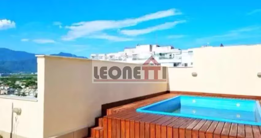 Cobertura à venda na barra da tijuca, rio de janeiro-rj: 3 quartos, 1 suíte, 2 salas, 1 vaga de garagem, 155m² de área.