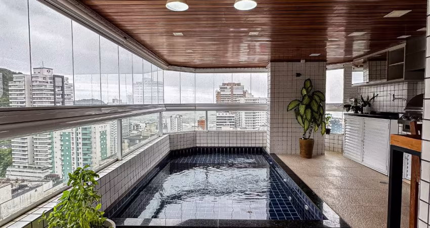 Alto padrão com piscina na sacada! Canto do Forte