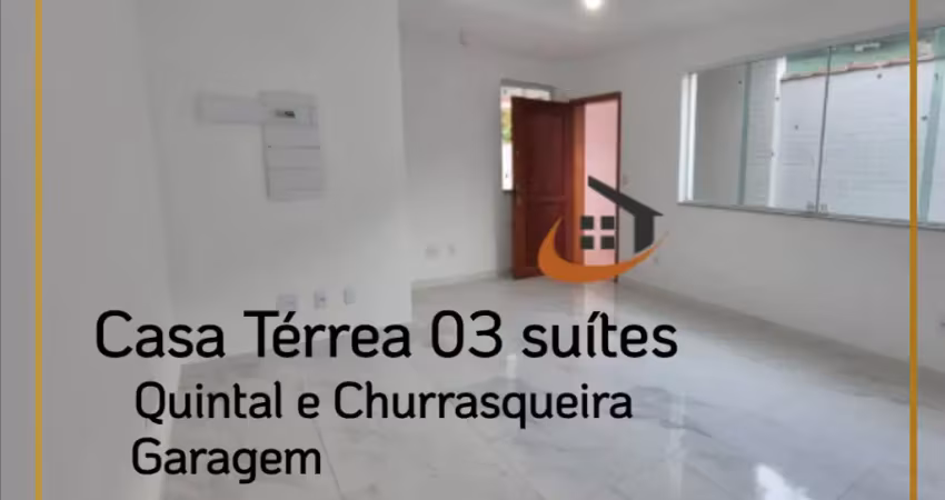 Casa térrea com 03 suítes  no bairro boqueirão - santos