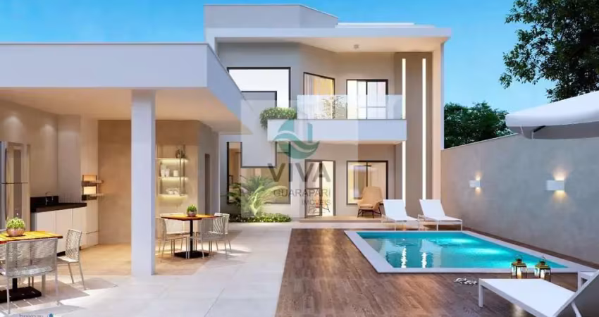 Casa duplex em construção composto por 3 quartos á venda no itapebussu,  guarapari-es - viva guarapari imóveis