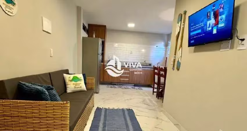 Apartamento mobiliado 2 quartos sendo 1 suíte prédio de frente para o mar na praia do morro