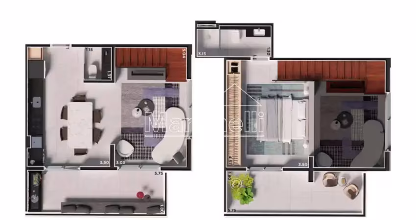 Loft à venda no edifício icon smart home, próximo ao ribeirão shopping - ribeirão preto/sp.