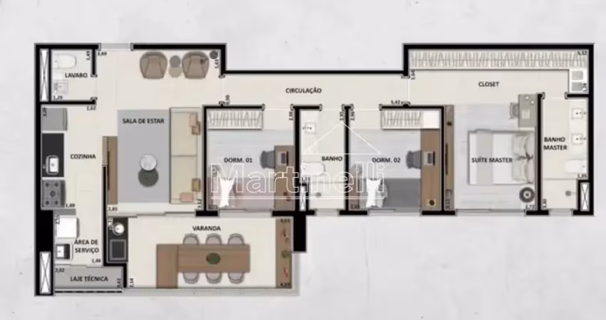 Apartamento à venda no edifício thz, próximo ao parque uber sul - ribeirão preto/sp.