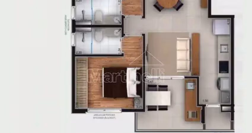 Apartamento com 2 quartos à venda no Residencial Taiwan, Ribeirão Preto 