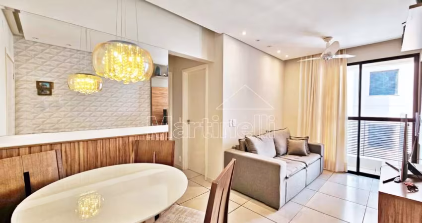 Apartamento mobiliado de 49m² de área útil para locação no Condomínio Cidade de Toledo - Bairro Quintas São José, Ribeirão Preto/SP.