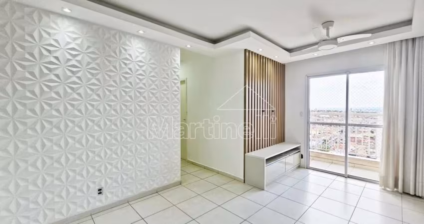 Apartamento de 64m² de área útil para locação no Edifício Belize Residence, próximo ao Supermercados Gricki - Bairro Vila Monte Alegre, Ribeirão Preto/SP.
