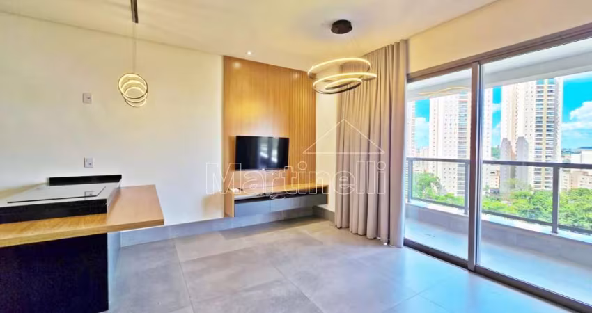 Flat semi mobiliado de 56m² de área útil para locação no Edifício Le Monde Parc, próximo ao Parque Carlos Raya - Bairro Jardim Botânico, Ribeirão Preto/SP.
