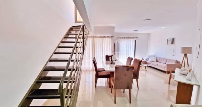 Cobertura mobiliada de 216m² de área útil para locação no Edifício Bahamas, próximo ao Parque Carlos Raya - Bairro Jardim Botânico, Ribeirão Preto/SP.