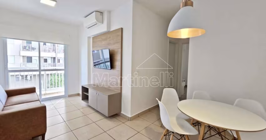 Apartamento mobiliado de 80m² para locação, próximo a USP - Bairro Vila Tibério, Ribeirão Preto/SP.