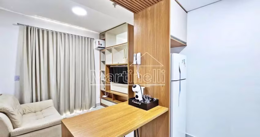 Flat mobiliado à venda no edifício monte carlo, próximo a av. francisco junqueira - ribeirão preto/sp.