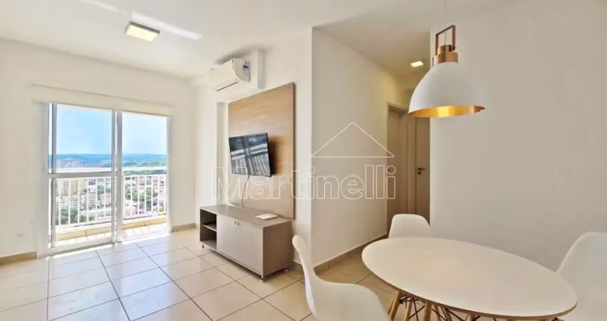 Apartamento mobiliado de 76m² para locação no edifício blues residencial, próximo a usp - bairro vila tibério, ribeirão preto/sp.