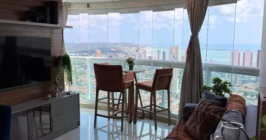 Belíssimo apartamento 2/4 suíte, mobiliado com vista mar - ponta negra