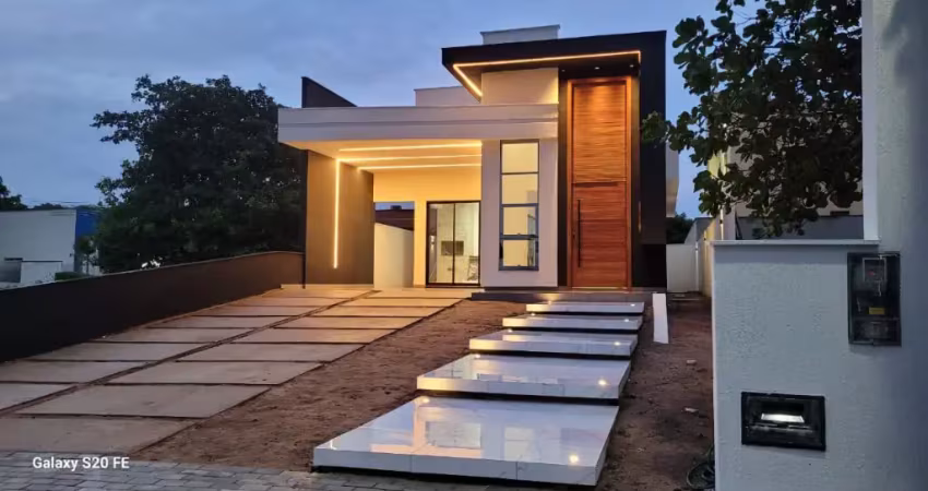Linda casa 3/4 sendo 2 semi-suítes no condomínio imperial, macaiba