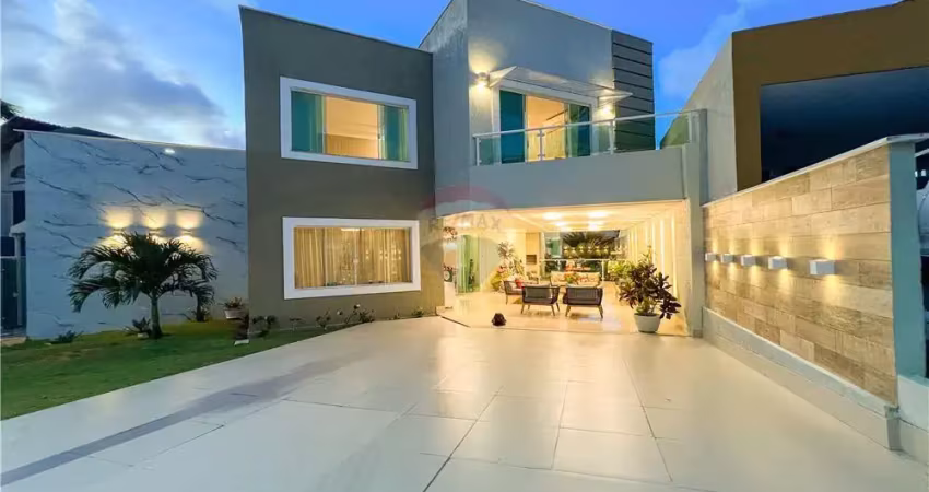 Luxuosa residência duplex 5/5 sendo 04 suítes no cond green woods