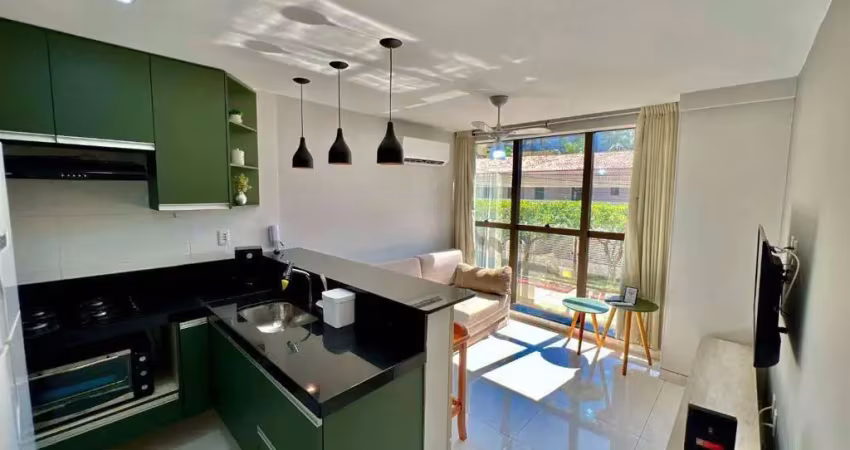 Flat mobiliado com 1 dormitório à venda, 35 m² por r$ 450.000 - ponta de campina - cabedelo/pb