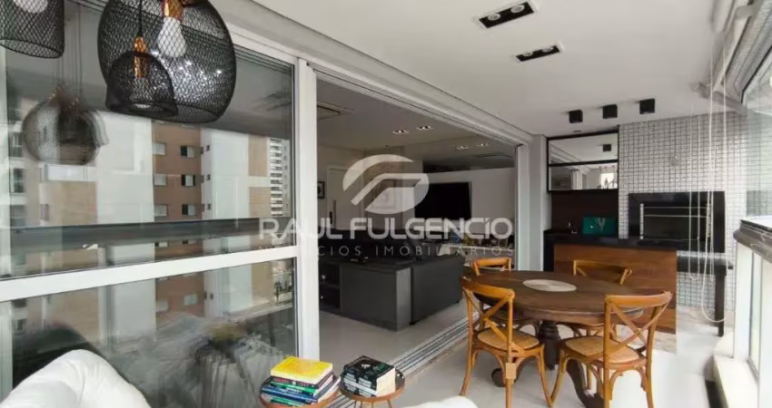 Apartamento mobiliado com 122m2 para alugar na gleba fazenda palhano em londrina