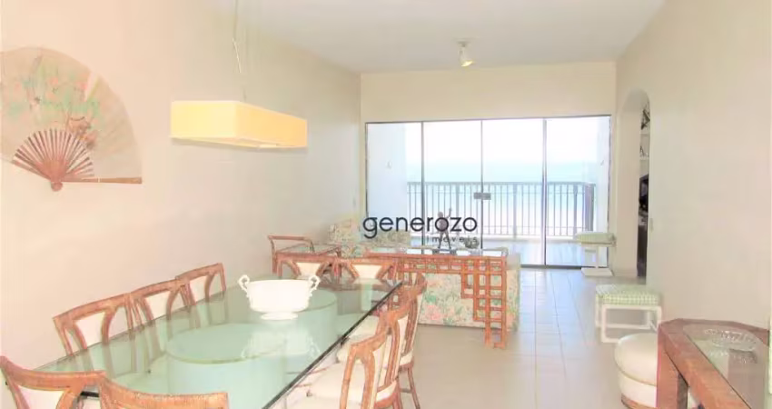 Apartamento a venda na praia das pitangueiras - guarujá, frente ao mar, 03 suítes, com sacada e garagem