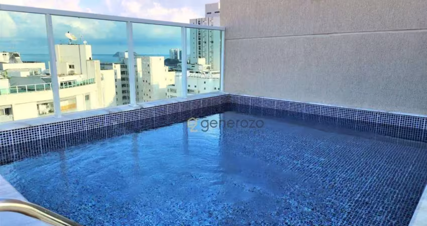 Apartamento para venda na praia de pitangueiras, prédio novo, 03 dormitórios, com sacada gourmet e lazer no prédio