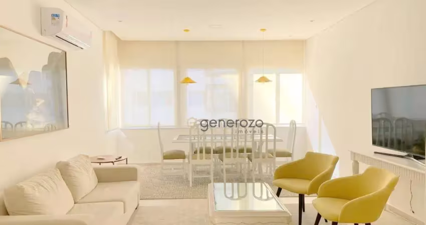 Apartamento na praia de pitangueiras, 03 dormitórios, 01 vaga, quadra da praia