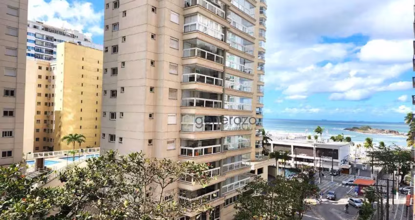 Apartamento para venda na praia das pitangueiras, 02 dormitórios, com vista para o mar e 01 vaga de garagem