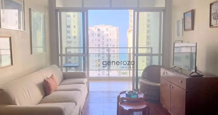 Apartamento na praia de pitangueiras, 02 dormitórios, 01 vaga