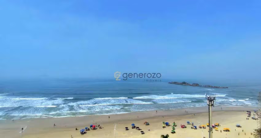 Apartamento á venda na praia das pitangueiras, 03 dormitórios, 02 vagas de garagem, frente mar.