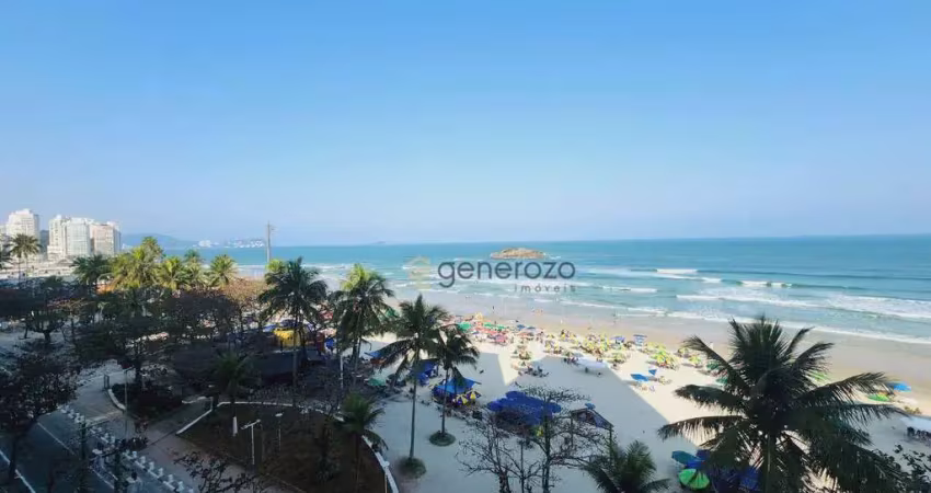 Apartamento a venda na praia das pitangueiras, frente ao mar, 03 dormitórios, com sacada