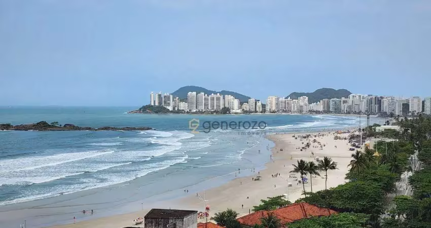 Apartamento a venda na praia das pitangueiras, frente ao mar, 02 dormitórios, garagem e lazer