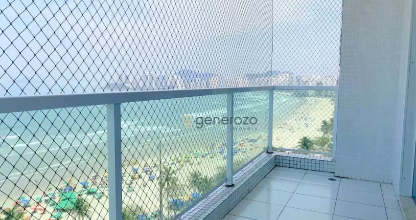Apartamento frente à praia das pitangueiras, 03 dormitórios, 01 vaga