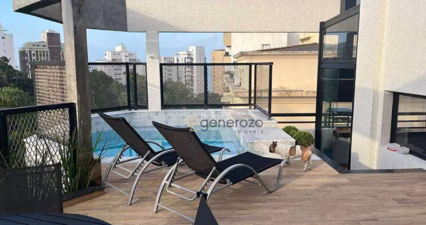 Cobertura a venda na praia das pitangueiras, 03 dormitórios, 02 vagas e lazer privativo