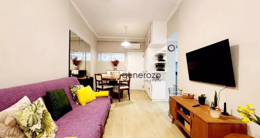 Apartamento para locação anual na praia das pitangueiras, 01 dormitório, 01 vaga de garagem