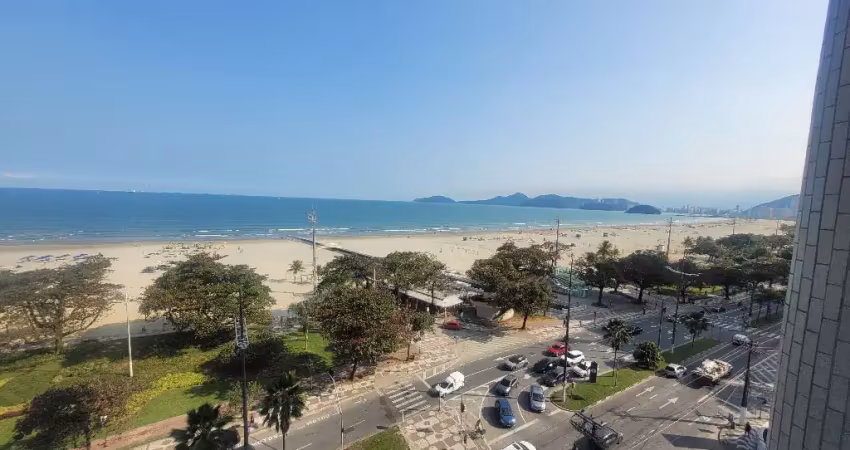 Apartamento vista mar, 3 quartos, suíte, sacada, 1 vaga de garagem, boqueirão/gonzaga - santos/sp