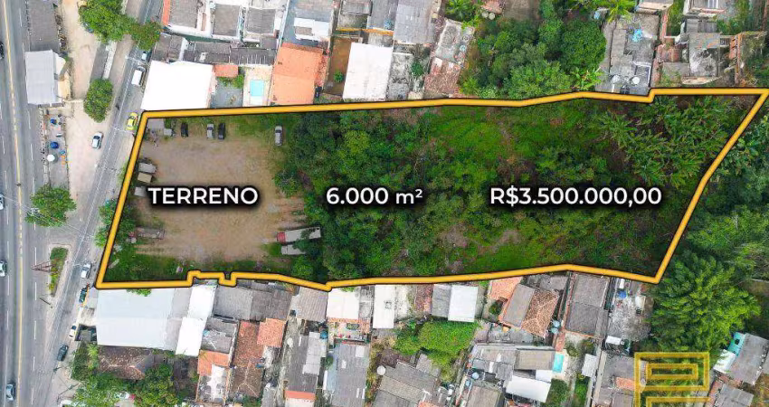 Terreno à venda, 6.000 m² por r$ 3.500.000 - barro vermelho - são gonçalo/rj
