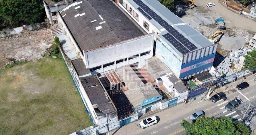 Galpão de 1.350 m² em terreno de 1.480 m² por para alugar  r$ 20.000/mês - barreto - niterói/rj