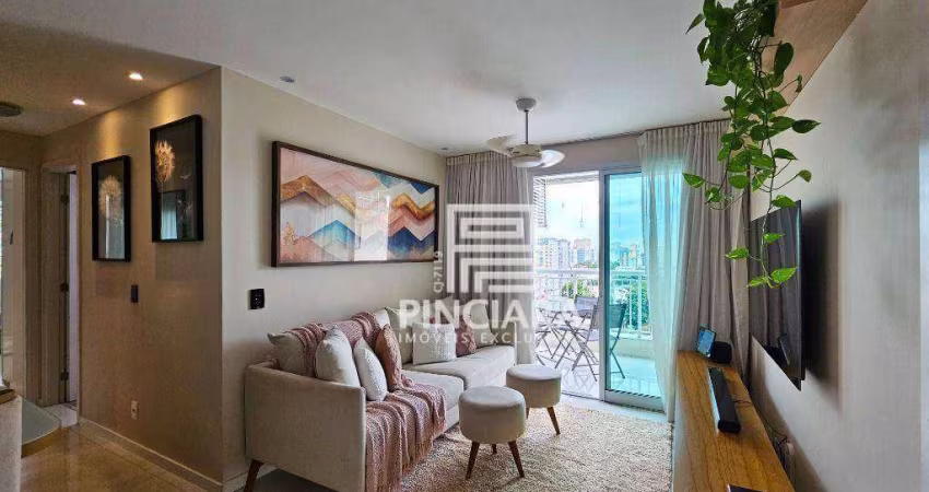 Apartamento reformado de 65m² com 2 quartos (1 suíte), pronto para morar - À venda por R$ 480.000 - Santa Rosa, Niterói - RJ
