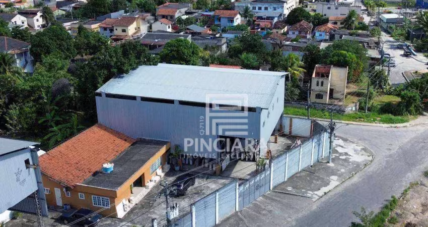 Galpão de 480 m² + 120 m² de escritório - compre por r$ 950.000 ou alugue por r$ 8.700/mês - laranjal - são gonçalo/rj