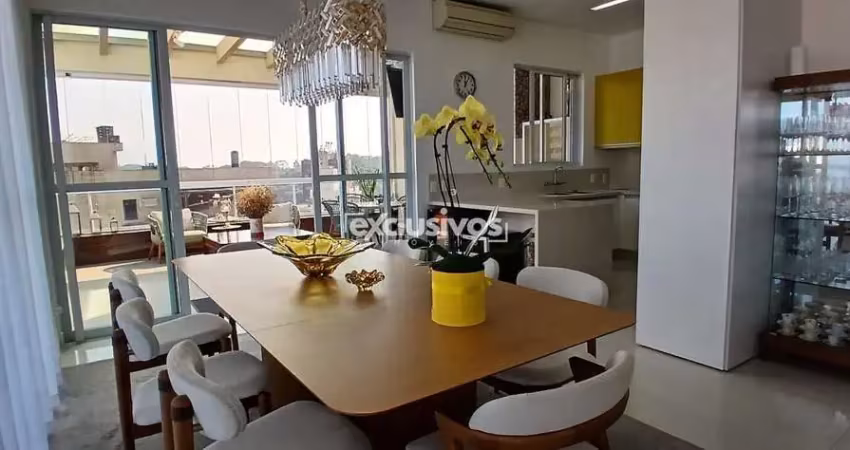 Cobertura plana mobiliada com terraço e jacuzzi e deckno atiradores por r$ 3.190.000,00.