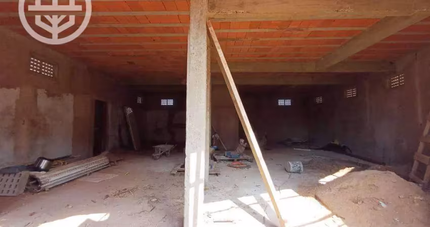 Salão em fase de construção, 200m² terreno r$ 280.000 - luis spina - barretos/sp