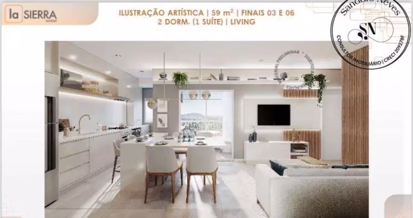 Apartamento à venda, 59m² - 2 dorm. 1 suíte - r$ 479.000 - la sierra - jundiaì - sp