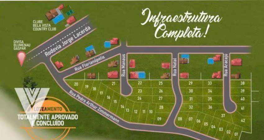 Terreno à venda, 360 m² por R$ 315.668,27 - Bela Vista - Gaspar/SC